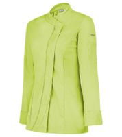 Veste de cuisine femme LAFONT Safran avec double empiècement, veste de travail 180 g/m², vêtement de travail restauration, veste de chef gastronomie 50741500 Vert Anis