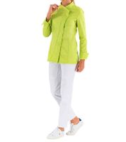 Veste de cuisine femme LAFONT Safran avec double empiècement, veste de travail 180 g/m², vêtement de travail restauration, veste de chef gastronomie 50741500 Vert Anis