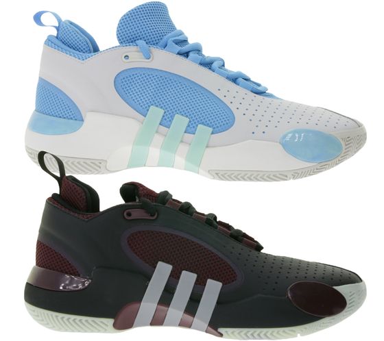 Chaussures de basketball adidas D.O.N. Issue 5, style Donovan Mitchell, avec semelle antidérapante, pour l'intérieur, noir/bordeaux ou blanc/bleu