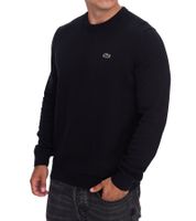 Pull Lacoste Homme, Pull en coton avec logo brodé, Chemise à manches longues, AH0128 00 031 Noir