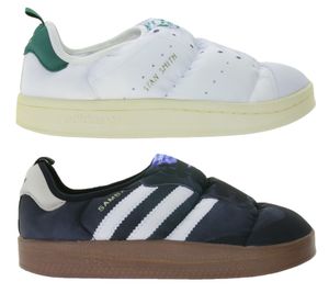 Zapatillas adidas Puffylette para hombre con aislamiento PrimaLoft, zapatillas bajas repelentes al agua, Samba o Stan Smith, negro/marrón o blanco/verde