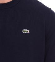 Lacoste Herren Strick-Pullover Baumwoll-Pullover mit Logo-Stickerei Langarm-Shirt AH0128 00 166 Dunkelblau