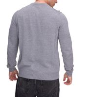 Suéter de punto Lacoste para hombre, suéter de algodón con logotipo bordado, camisa de manga larga, AH0128 00 CCA gris Suéter de punto Lacoste para hombre, suéter de algodón con logotipo bordado, camisa de manga larga, AH0128 00 CCA gris