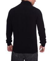 Maglione classico da uomo Lacoste in maglia con logo ricamato, maglia a maniche lunghe AH1980 00 031 Nero