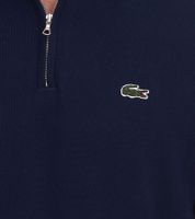 Maglione classico da uomo Lacoste in maglia con logo ricamato, a maniche lunghe, AH1980 00 166, Blu scuro