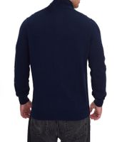 Maglione classico da uomo Lacoste in maglia con logo ricamato, a maniche lunghe, AH1980 00 166, Blu scuro