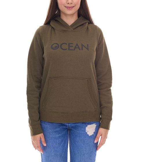 Ensemble 2 pièces OCEAN SPORTSWEAR pour femme : sweat à capuche et écharpe à boucles, pull à capuche, sweat à capuche en coton, 42696662, vert/noir
