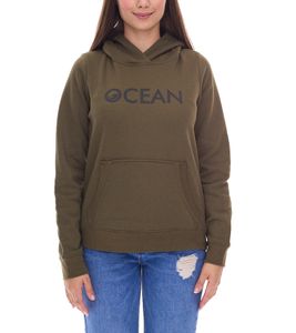 Conjunto de 2 piezas OCEAN SPORTSWEAR para mujer: Sudadera con capucha y bufanda de lazo, sudadera con capucha, sudadera de algodón, 42696662, verde/negro