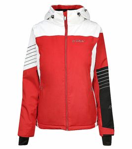 maier sports Women's Ski Jacket, Waterproof Snowboard Jacket with Hood, mTEX Winter Jacket 92270929 Red/White
