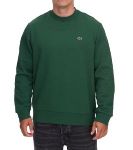Sweat Lacoste Homme avec logo brodé, Pull basique, Pull moderne en coton, Chemise à manches longues, SH9608 00 132 Vert