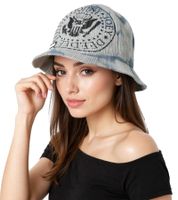 RAMONES Rockband Schirm-Beanie mit Band-Print Strick-Mütze mit Patch Fan-Beanie KC100814RAM Grau