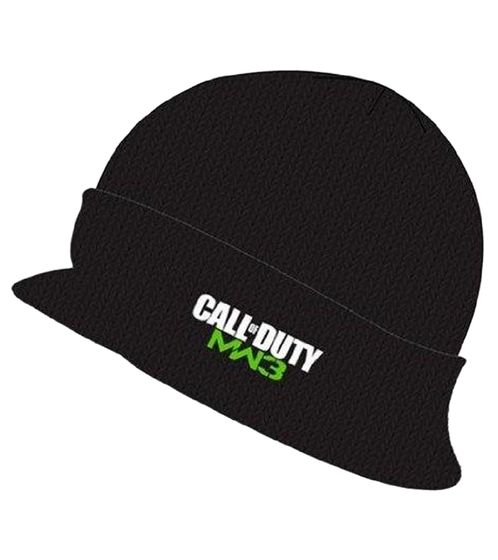 Call Of Duty MW3 Videospiel Schirm-Beanie mit MW3-Stickerei Strick-Mütze Fan-Beanie 84680CDT Schwarz