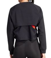 adidas Power Hidden Racerback Overlay - Pullover corto da donna, ecosostenibile, girocollo, con tecnologia AEROREADY, 47725214, nero