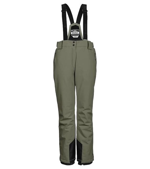 Pantalon de snowboard Killtec pour femme, imperméable avec bretelles amovibles, 91274723 Vert olive