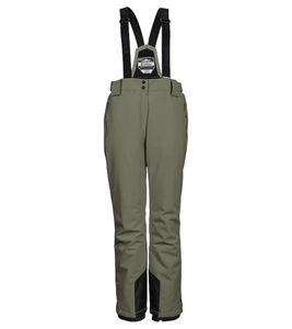 Killtec Damen Snowboard-Hose wasserdichte Ski-Hose mit abnehmbaren Trägern Schneehose 91274723 Olivgrün