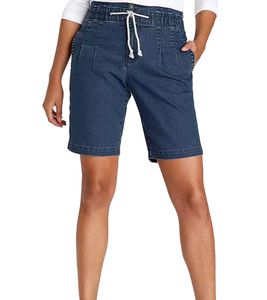 Shorts in denim da donna Arizona, pantaloni alla moda in denim, jeans di cotone, 30320469, blu scuro