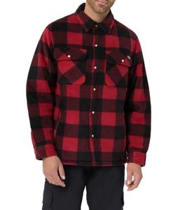 Giacca a quadri Dickies da uomo, camicia a maniche lunghe alla moda, 34849561, rosso/nero