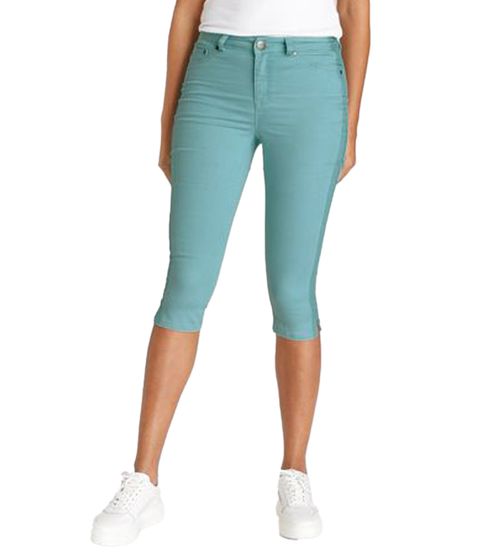 ARIZONA Damen Capri-Hose High-Waist Hose 3/4 Denim Pants Baumwoll-Hose 35160019 Minz-Grün