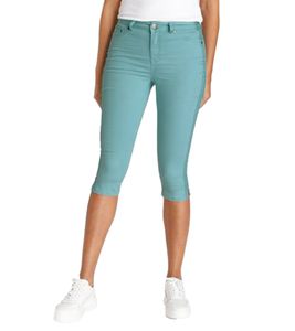 ARIZONA Women's Capri Pants, High-Waisted 3/4-Length Denim Pants, Cotton Pants, 35160019, Mint Green