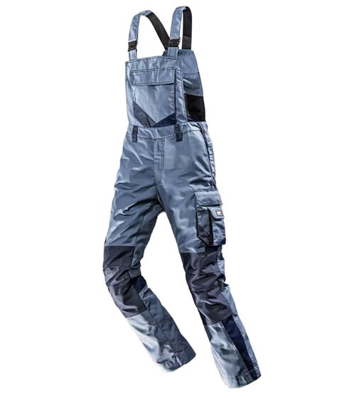 BULLSTAR Worxtar Herren Arbeits-Latzhose mit easy-long und easy-more-Funktion Handwerker-Hose Arbeitskleidung Work-Wear 250 g/qm 99665416 Blau
