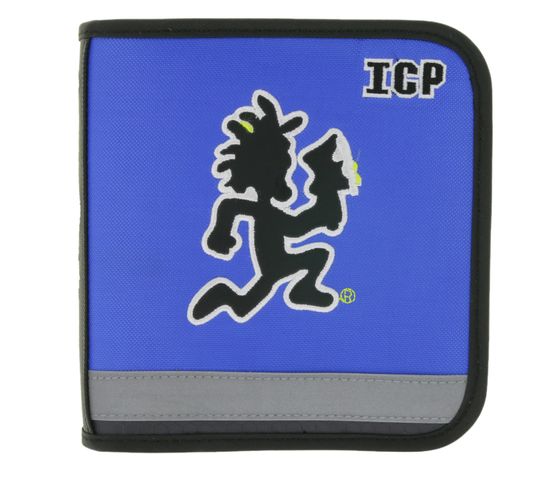 reflektierende CD-Hülle von der Band "INSANE CLOWN POSSE" für 24 CD´s Blau/Schwarz/Weiß/Gelb