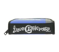 BIOWORLD MERCHANDISING reflective CD case from the band "INSANE CLOWN POSSE" for 24 CDs, blue/black/white/yellow BIOWORLD MERCHANDISING reflective CD case from the band "INSANE CLOWN POSSE" for 24 CDs, blue/black/white/yellow