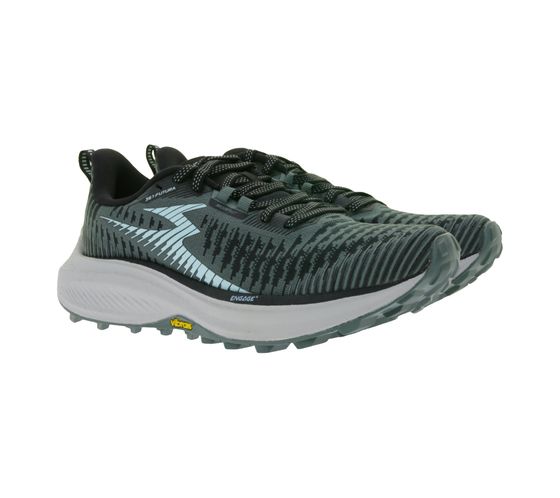 361° FUTURA Damen Lauf-Schuhe Trail-Schuhe Sport-Schuhe mit Vibram Mega Grip-Sohle Y2360-7453 Grau-Grün/Türkis