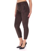 NAVIGAZIONE Alina Damen Hose in Wildleder-Optik Schlupfhose Stiefelhose 78992442 Braun