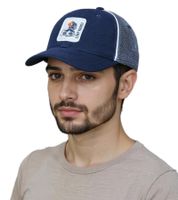 Casquette de baseball ajustable « Limp Bizkit » BIOWORLD MERCHANDISING avec empiècement en maille respirante, bleu/gris