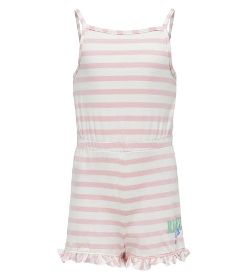 ONLY Kinder Jumpsuit für Mädchen Sommer-Overall Kogmay Spielanzug 83509765 Rosa/Weiß