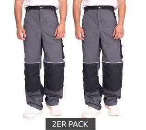 Pantalones de trabajo NORTHERN COUNTRY para hombre (paquete de 2), con rodillas reforzadas, para ropa de trabajo y bricolaje, 60380202 Gris/Negro Pantalones de trabajo NORTHERN COUNTRY para hombre (paquete de 2), con rodillas reforzadas, para ropa de trabajo y bricolaje, 60380202 Gris/Negro
