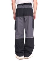 2er Pack NORTHERN COUNTRY Herren Arbeits-Hose mit Knie-Verstärkung Berufsbekleidung Heimwerker-Hose 60380202 Grau/Schwarz