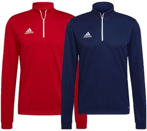 adidas Entrada 22 Halfzip Herren Trainings-Pullover nachhaltiges Sport-Shirt mit AEROREADY Technologie Rot oder Dunkelblau