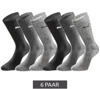 12 Paar PUMA Sport-Strümpfe mit gepolsterten Fußbereich Tennissocken atmungsaktive Socken extra weicher Bund 701224759 Schwarz/Anthrazit/Grau