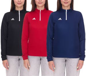 adidas Entrada 22 Damen nachhaltiger Sport-Pullover Trainings-Shirt mit AEROREADY Technologie Troyer-Pullover Langarm-Shirt Rot, Schwarz oder Dunkelblau adidas Entrada 22 Damen nachhaltiger Sport-Pullover Trainings-Shirt mit AEROREADY Technologie Troyer-Pullover Langarm-Shirt Rot, Schwarz oder Dunkelblau