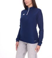 adidas Entrada 22 Damen nachhaltiger Sport-Pullover Trainings-Shirt mit AEROREADY Technologie Troyer-Pullover Langarm-Shirt Rot, Schwarz oder Dunkelblau
