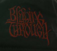 BLEEDING TROUGH Unisex Cap Baumwoll-Cap im millitärischen Schnitt mit leicht gebogenen Schnitt Schwarz/Rot