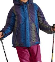Scout Snow Jacket SNOWY Children's Winter Jacket for Boys and Girls, Functional Jacket with Hood 6190 3006 Blue/Multi-Coloured