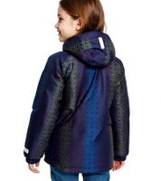 Scout Snow Jacket SNOWY Children's Winter Jacket for Boys and Girls, Functional Jacket with Hood 6190 3006 Blue/Multi-Coloured