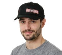 FALL OUT BOY Unisex Cap Baumwoll-Cap im millitärischen Schnitt mit leicht gebogenen Schnitt Schwarz/Rosa