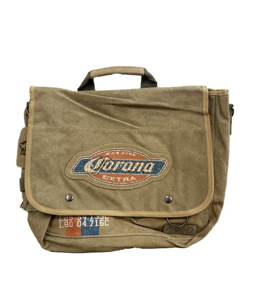 Corana Bier Canvas Umhänge-Tasche Messengerbag mit Schultergurt Fan-Artikel 34 x 31 x 10 cm MB108193TOL0 Beige