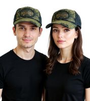 Underoath Unisex Metalcore-Band Trucker-Cap mit atmungsaktiven Mesh-Einsatz Baseball-Cap TC108718UND Braun/Schwarz