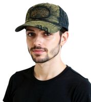 Underoath Unisex Metalcore-Band Trucker-Cap mit atmungsaktiven Mesh-Einsatz Baseball-Cap TC108718UND Braun/Schwarz