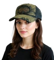 Underoath Unisex Metalcore-Band Trucker-Cap mit atmungsaktiven Mesh-Einsatz Baseball-Cap TC108718UND Braun/Schwarz