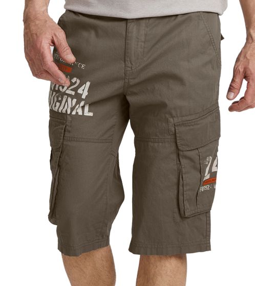 Bermudas cargo informales FQ1924 Mael para hombre, pantalones de verano de algodón 21900196 180515, color oliva