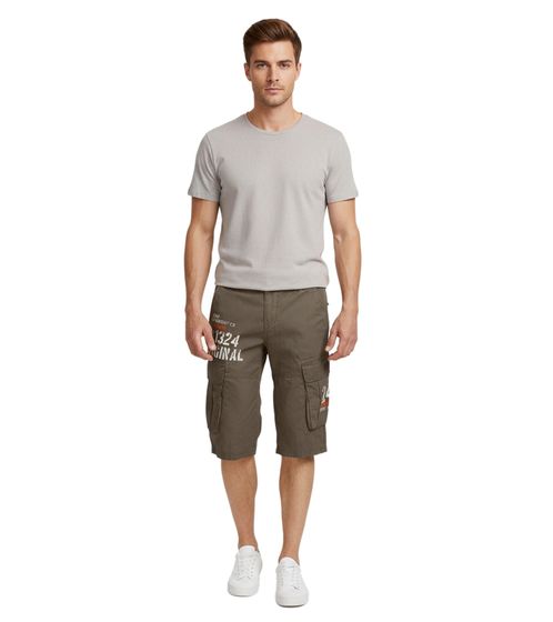 Bermudas cargo informales FQ1924 Mael para hombre, pantalones de verano de algodón 21900196 180515, color oliva Bermudas cargo informales FQ1924 Mael para hombre, pantalones de verano de algodón 21900196 180515, color oliva