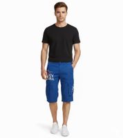 Bermudas cargo informales FQ1924 Mael para hombre, pantalones de verano de algodón, 21900196 181018, color azul