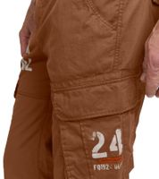 Bermudas cargo informales FQ1924 Mael para hombre, pantalones de verano de algodón, 21900196 181018, color marrón