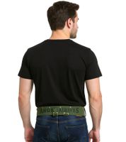 Cinturón de tela de la banda de rock ANGELS & AIRWAVES para hombre y mujer, talla única, 109 cm, estilo militar, cinturón casual, BT107924ANG, caqui