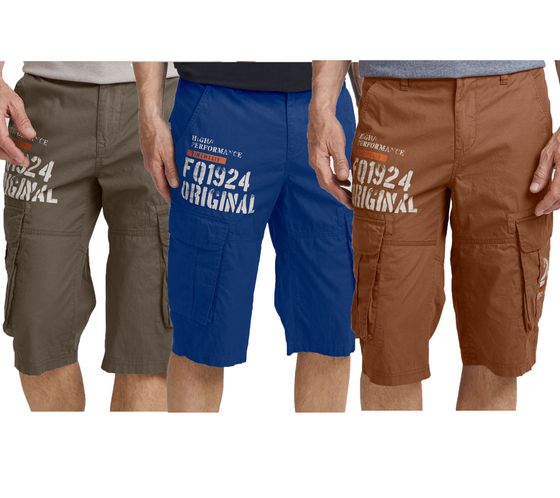FQ1924 Mael Bermuda Cargo da Uomo Casual, Pantaloni Estivi in ​​Cotone 21900196 Blu, Marrone o Cachi